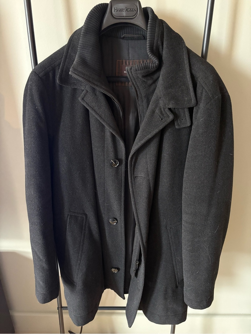 Men's Black Brown Coat size large